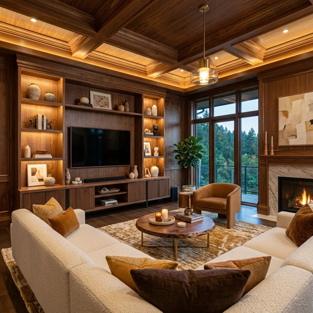 Premium woodwork in a modern living space